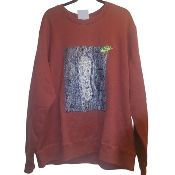 Nike Sportswear Zero Gravity French Terry Crew Cedar Men's Size XLDD6059-646 AF1 - Picture 2 of 3